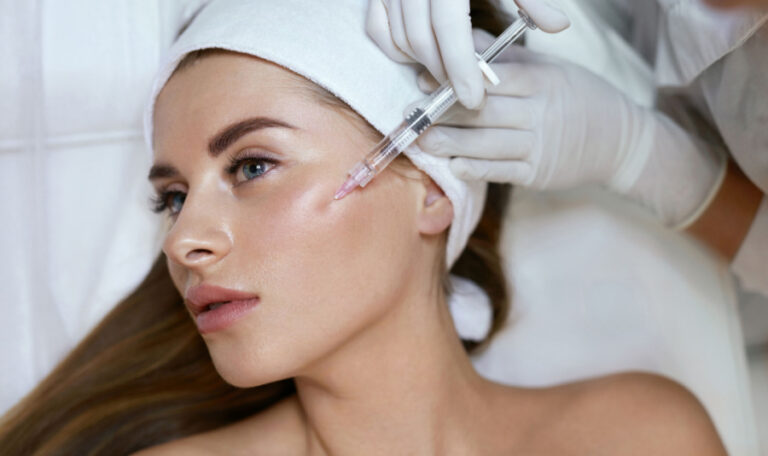 a skin rejuvenation treatment being done on a client in our spa in calgary which Improve skin texture, Boost hydration, Promote collagen production, Restore radiance
