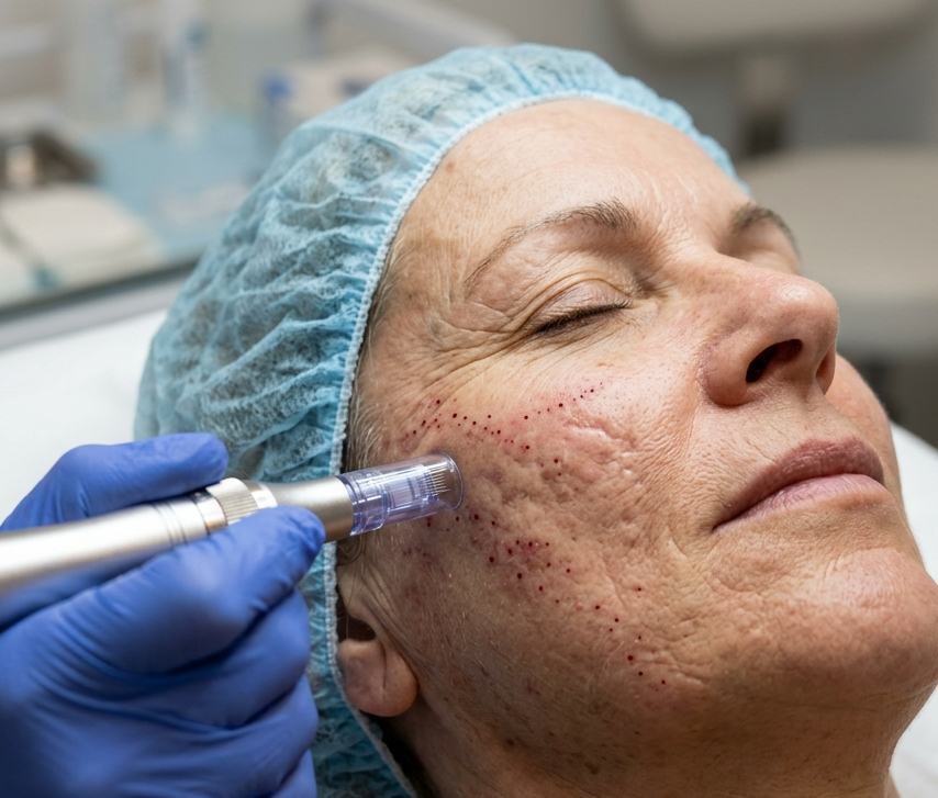 Wrinkles and Scar Microneedling